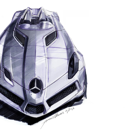 2009 Mercedes-Benz SLR Stirling Moss Z199 Sketches