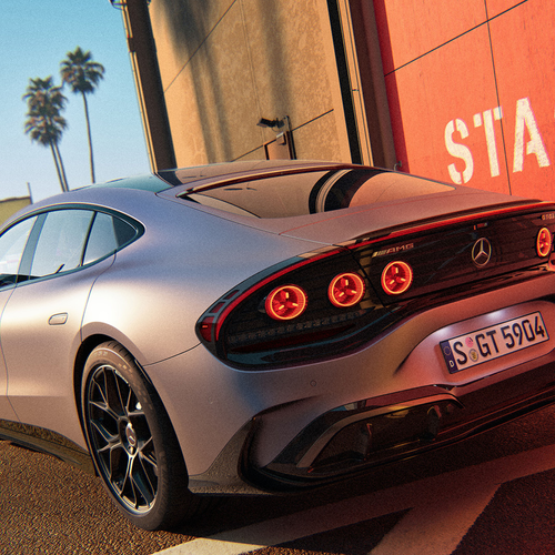 2027 Mercedes-Benz AMG GT 53 4-door Coupe X290 Rear View