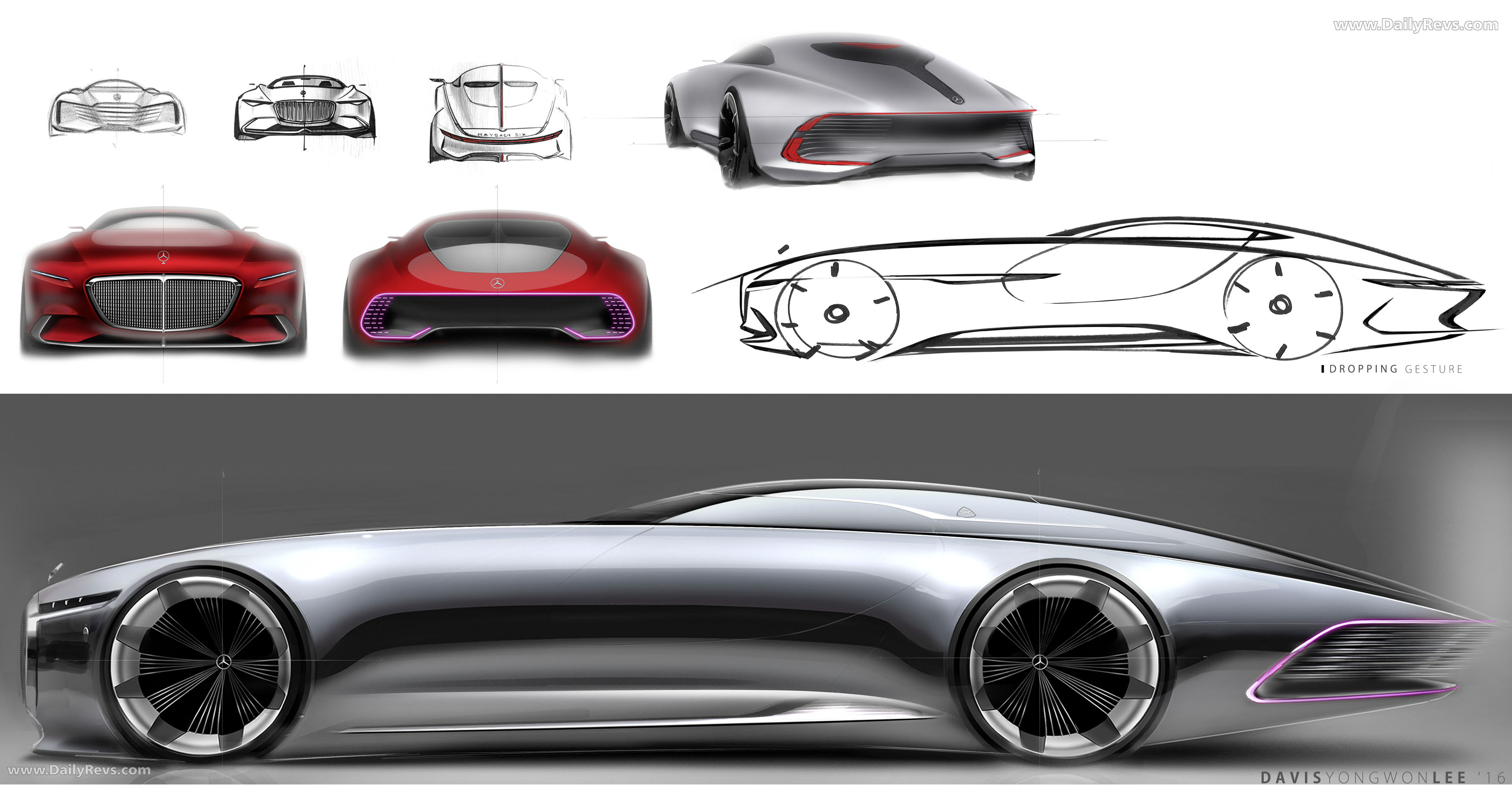 2016 Mercedes-Maybach Vision 6 Concept Sketches