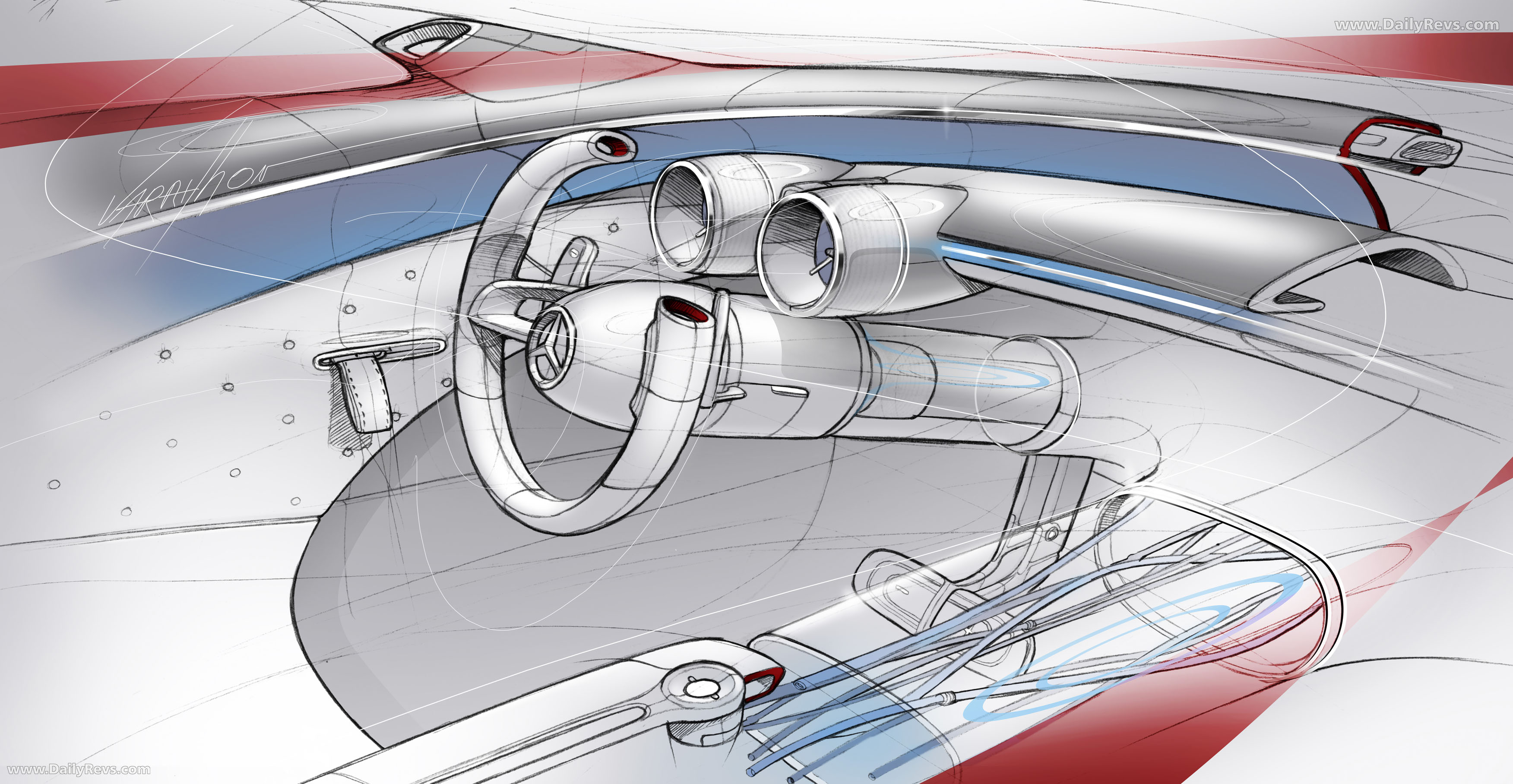 2016 Mercedes-Maybach Vision 6 Concept Sketches