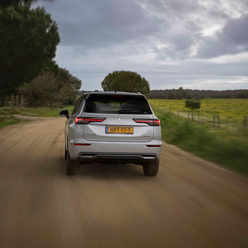 2025 Mitsubishi Outlander PHEV White Diamond Rear View
