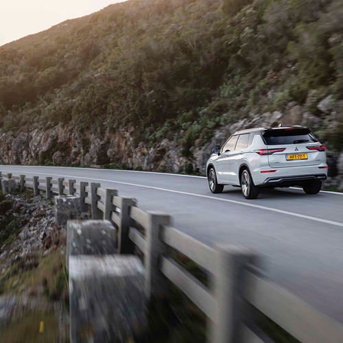 2025 Mitsubishi Outlander PHEV White Diamond Rear View