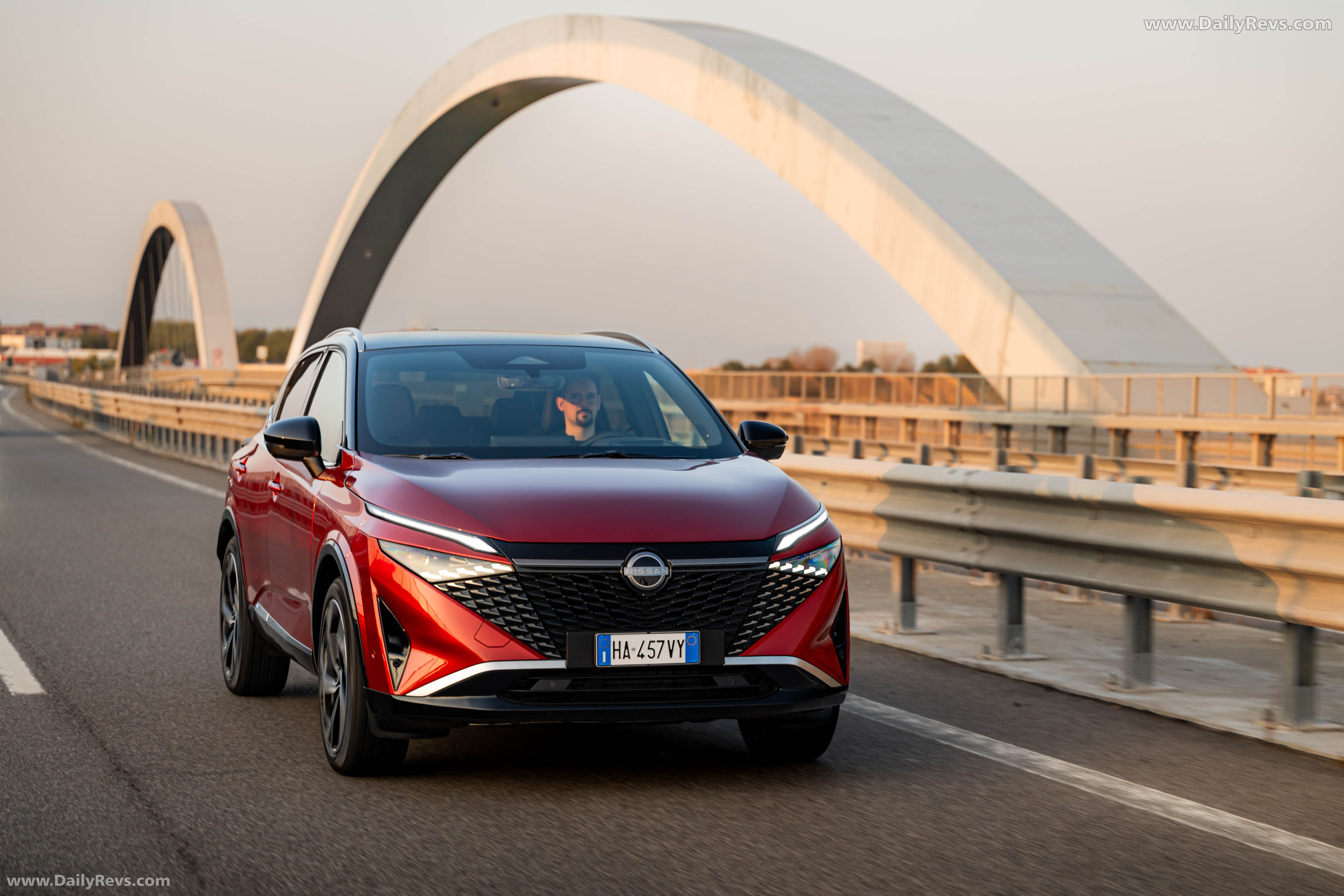 2026 Nissan Qashqai e‐POWER Fuji Sunset Red Front View