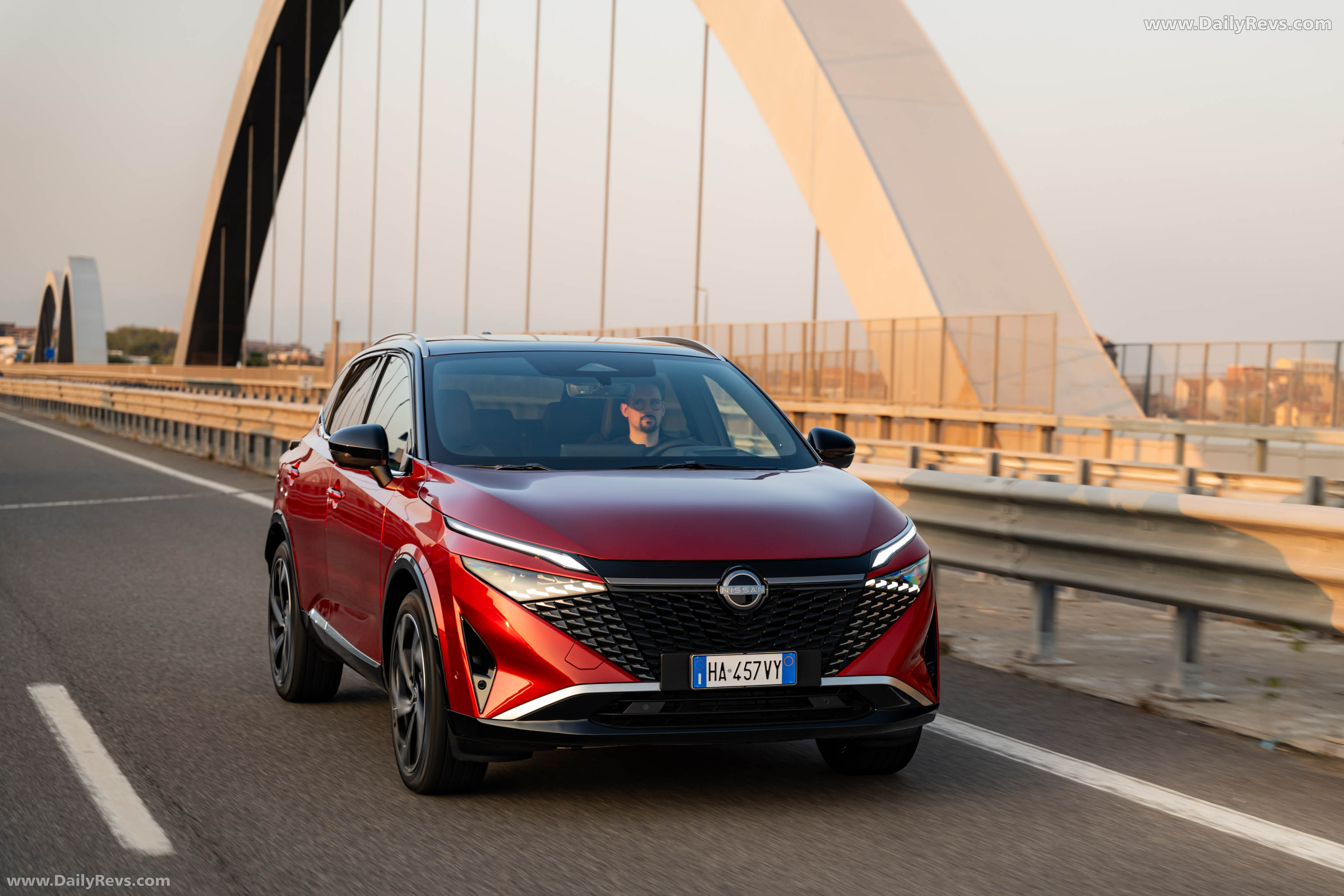 2026 Nissan Qashqai e‐POWER Fuji Sunset Red Front View