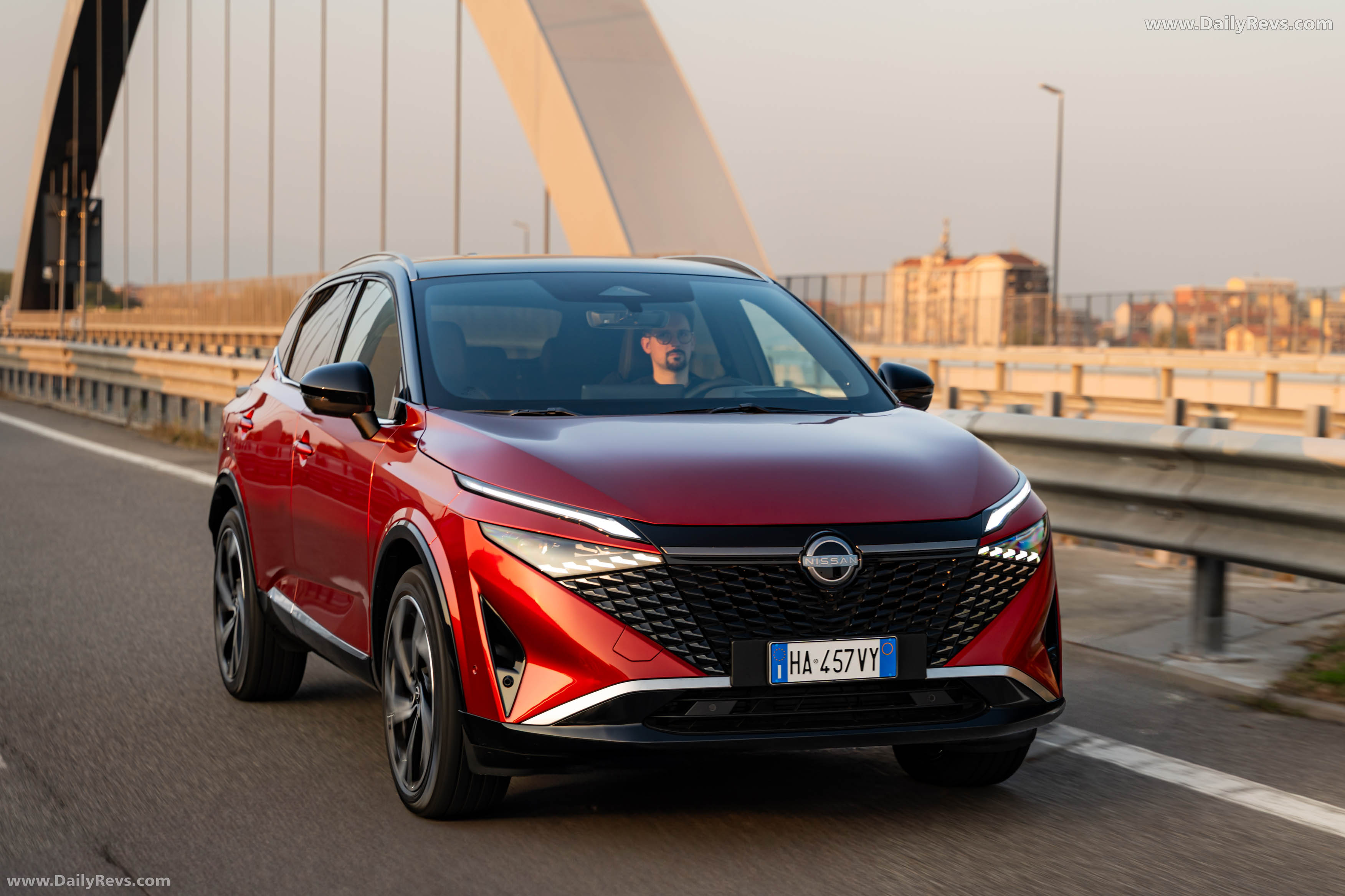 2026 Nissan Qashqai e‐POWER Fuji Sunset Red Front View