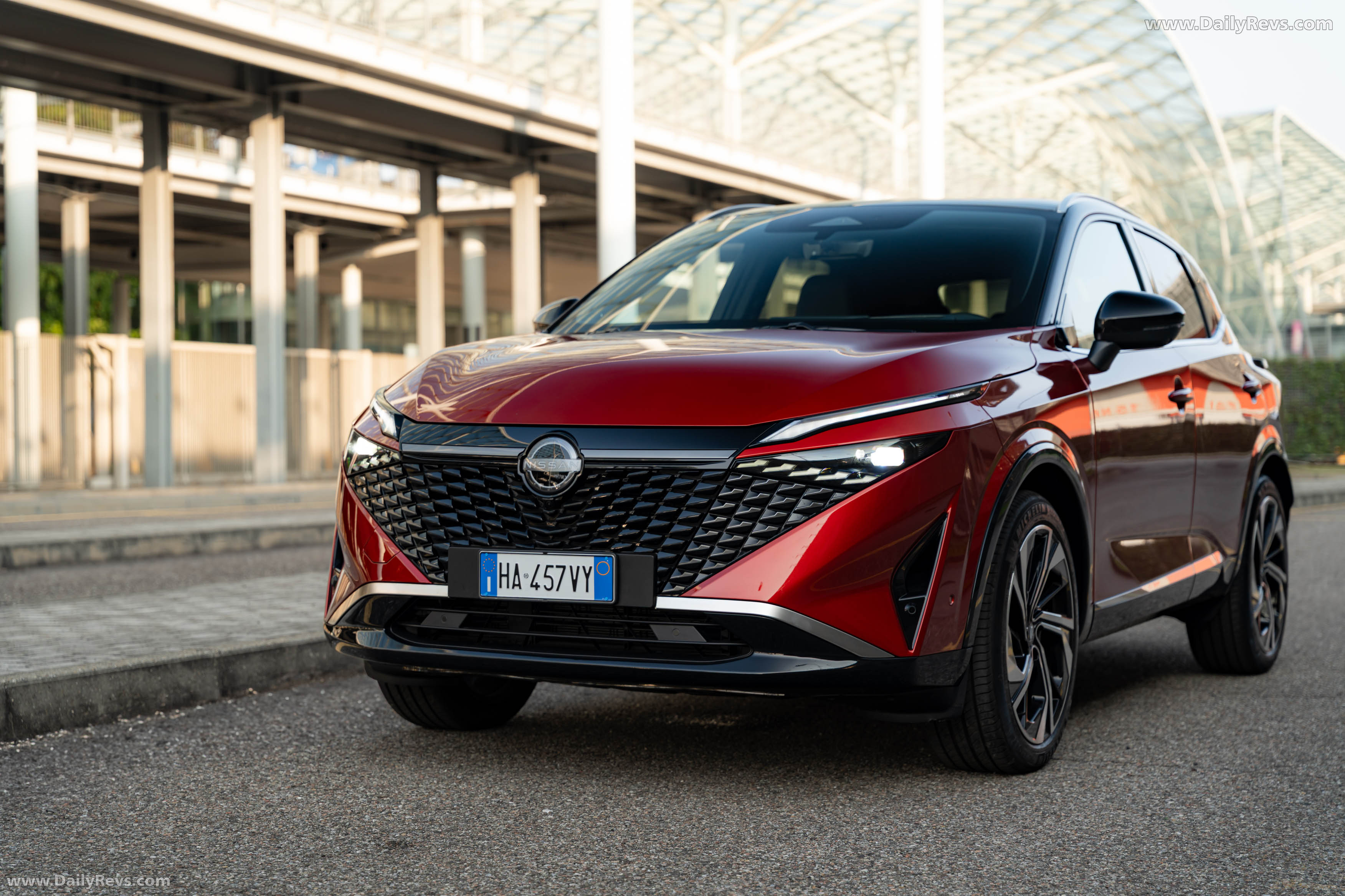 2026 Nissan Qashqai e‐POWER Fuji Sunset Red Front View