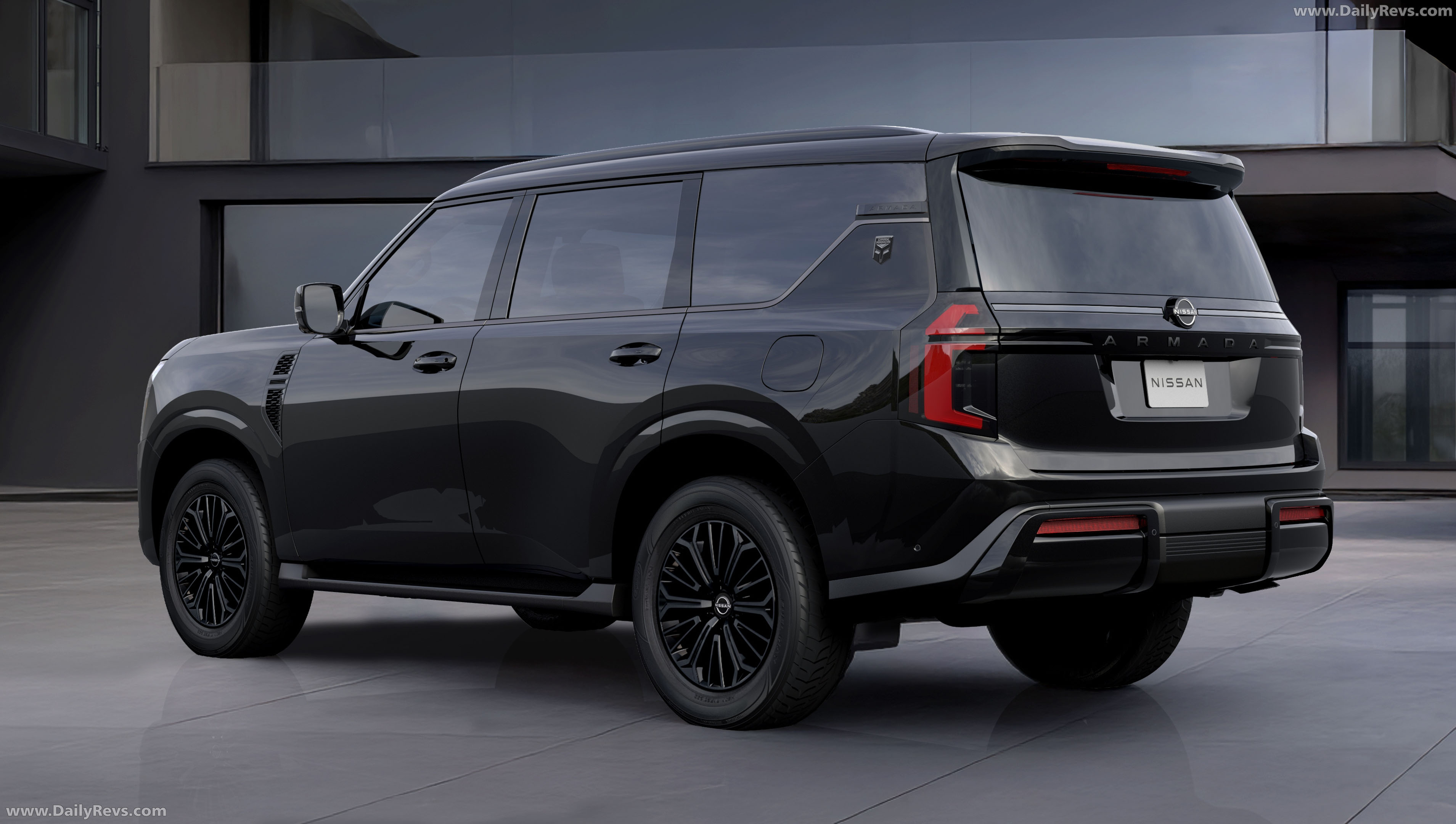 2027 Nissan Armada Dark Armor Rear View