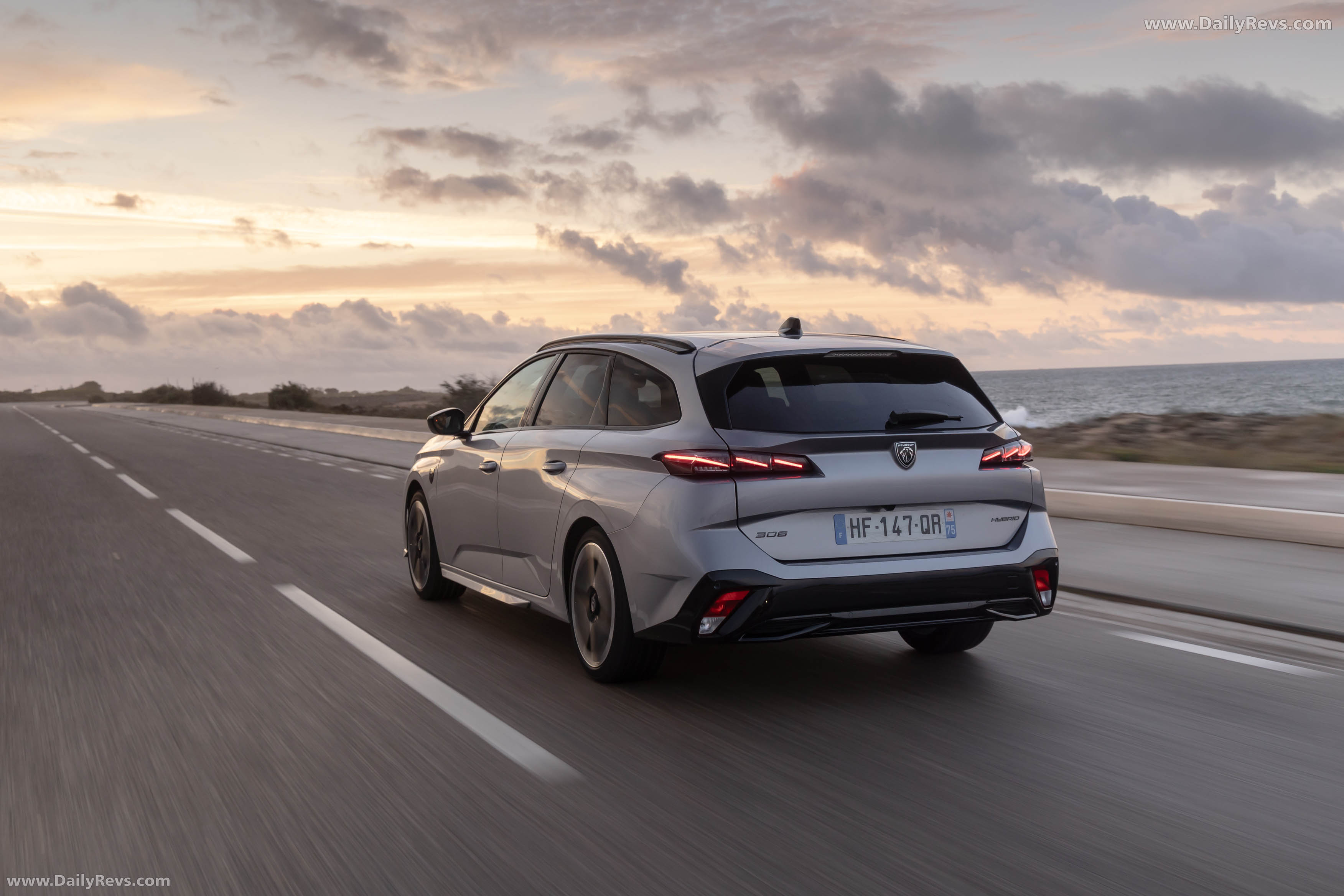 2026 Peugeot E-308 SW GT Hybrid Rear View