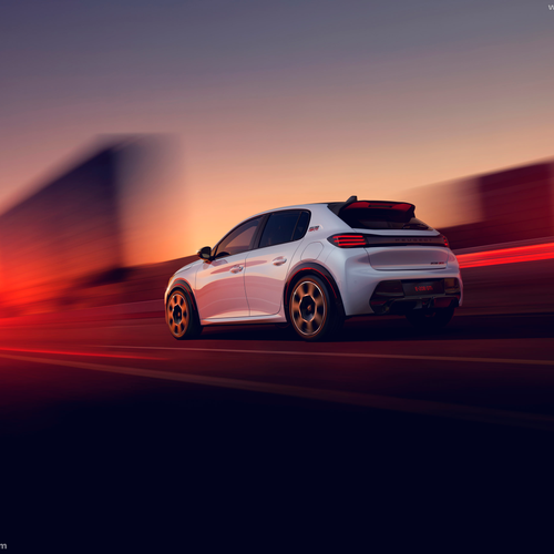 2026 Peugeot E-208 GTi Le Mans Rear View