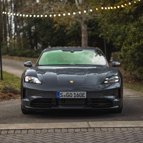2025 Porsche Taycan GTS J1 2 Slate Grey Neo Front View