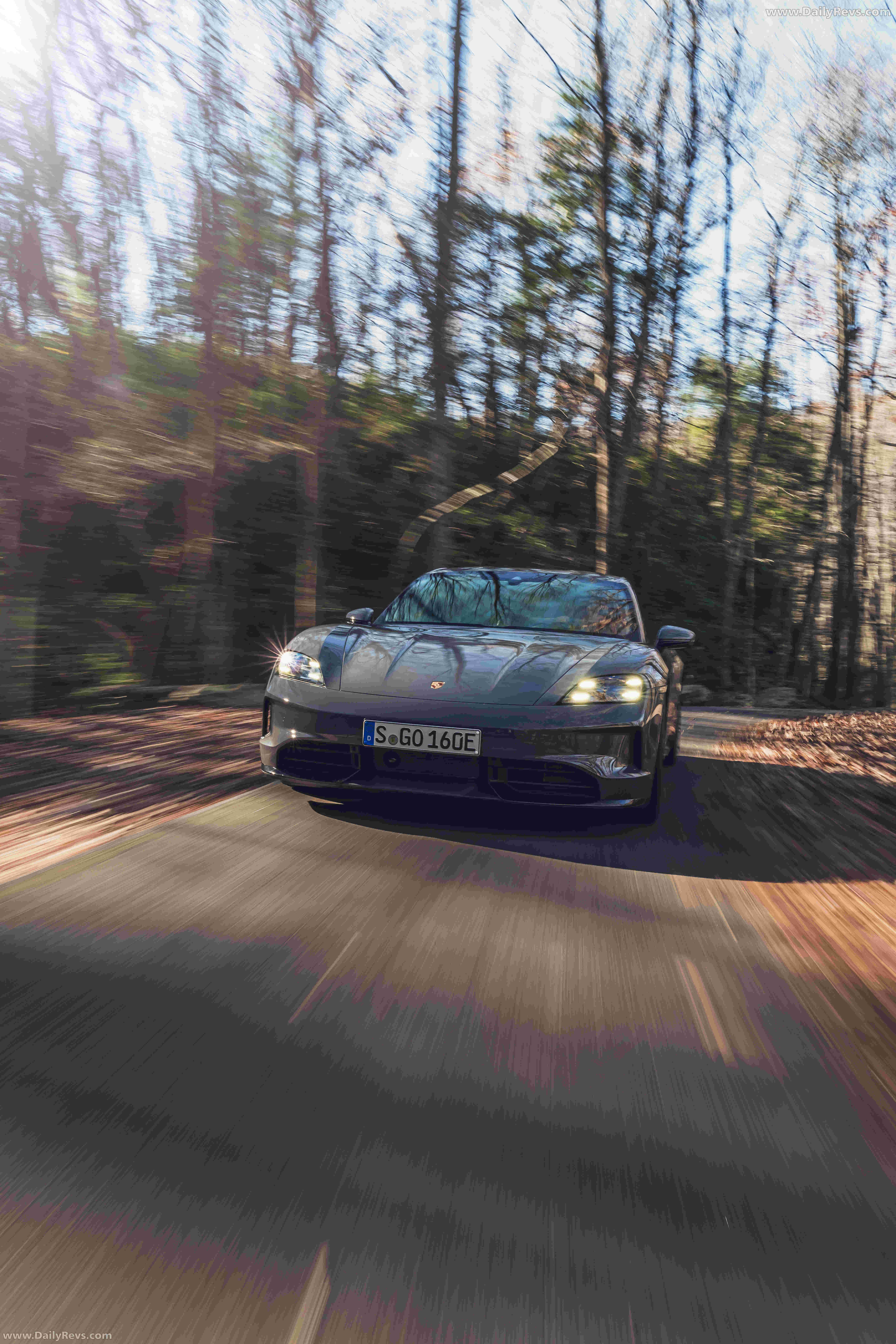 2025 Porsche Taycan GTS J1 2 Slate Grey Neo Front View