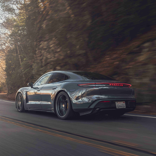2025 Porsche Taycan GTS J1 2 Slate Grey Neo Rear View