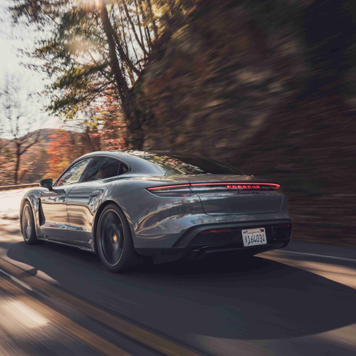 2025 Porsche Taycan GTS J1 2 Slate Grey Neo Rear View