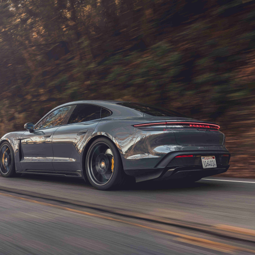2025 Porsche Taycan GTS J1 2 Slate Grey Neo Rear View