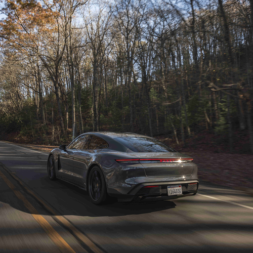 2025 Porsche Taycan GTS J1 2 Slate Grey Neo Rear View