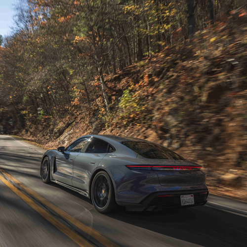 2025 Porsche Taycan GTS J1 2 Slate Grey Neo Rear View