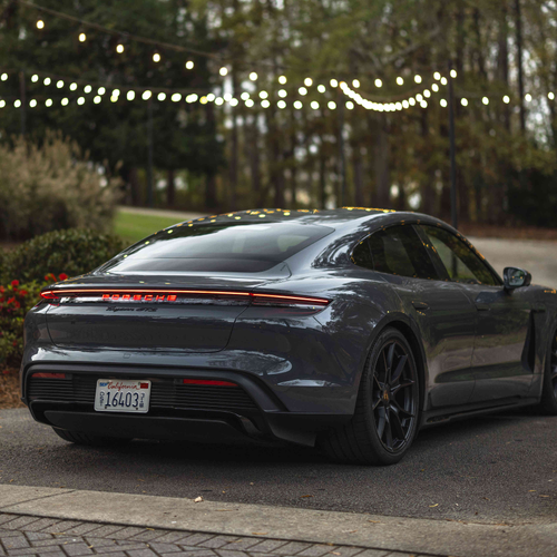 2025 Porsche Taycan GTS J1 2 Slate Grey Neo Rear View