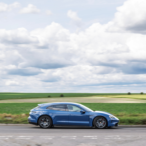 2025 Porsche Taycan GTS Sport Turismo J1 II UK Version Side View