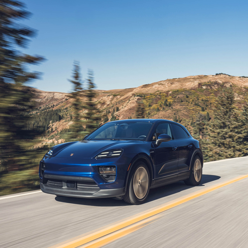 2025 Porsche Macan Gentian Blue H2 Front View