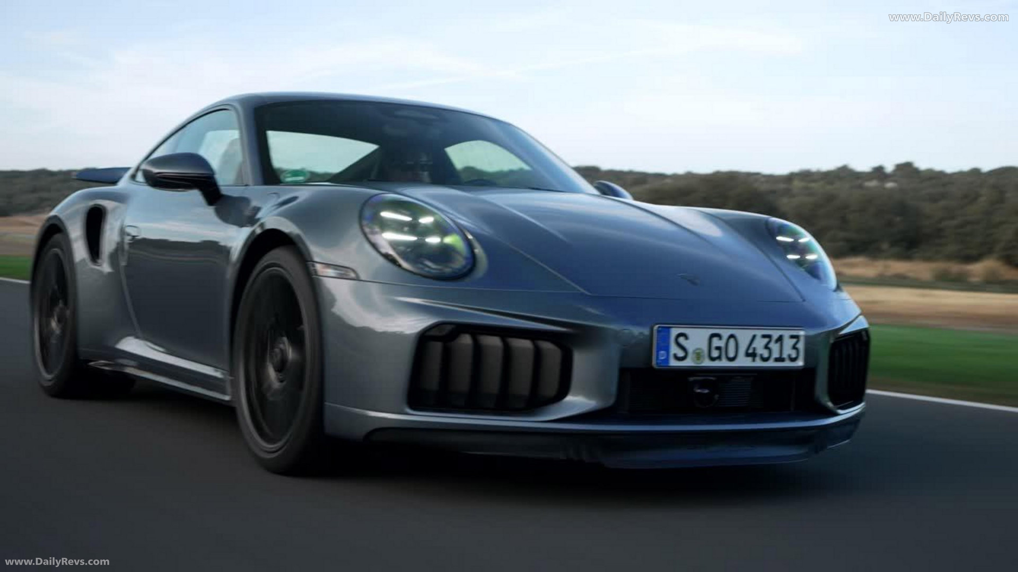 2026 Porsche 911 Turbo S 992 ll Vanadium Grey Front View