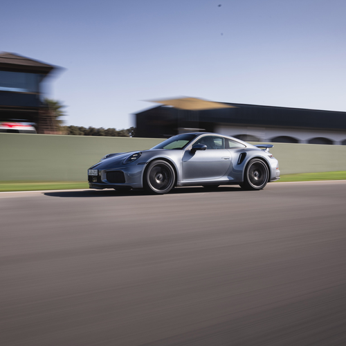 2026 Porsche 911 Turbo S 992 ll Vanadium Grey Side View