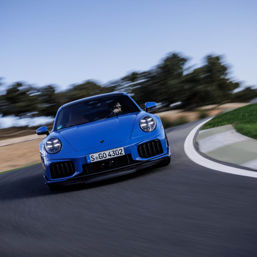 2026 Porsche 911 Turbo S 992 ll Lugano Blue Front View
