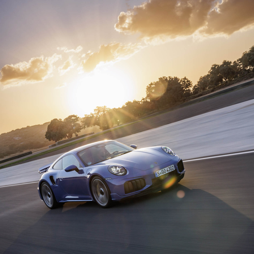 2026 Porsche 911 Turbo S 992 ll Lugano Blue Front View