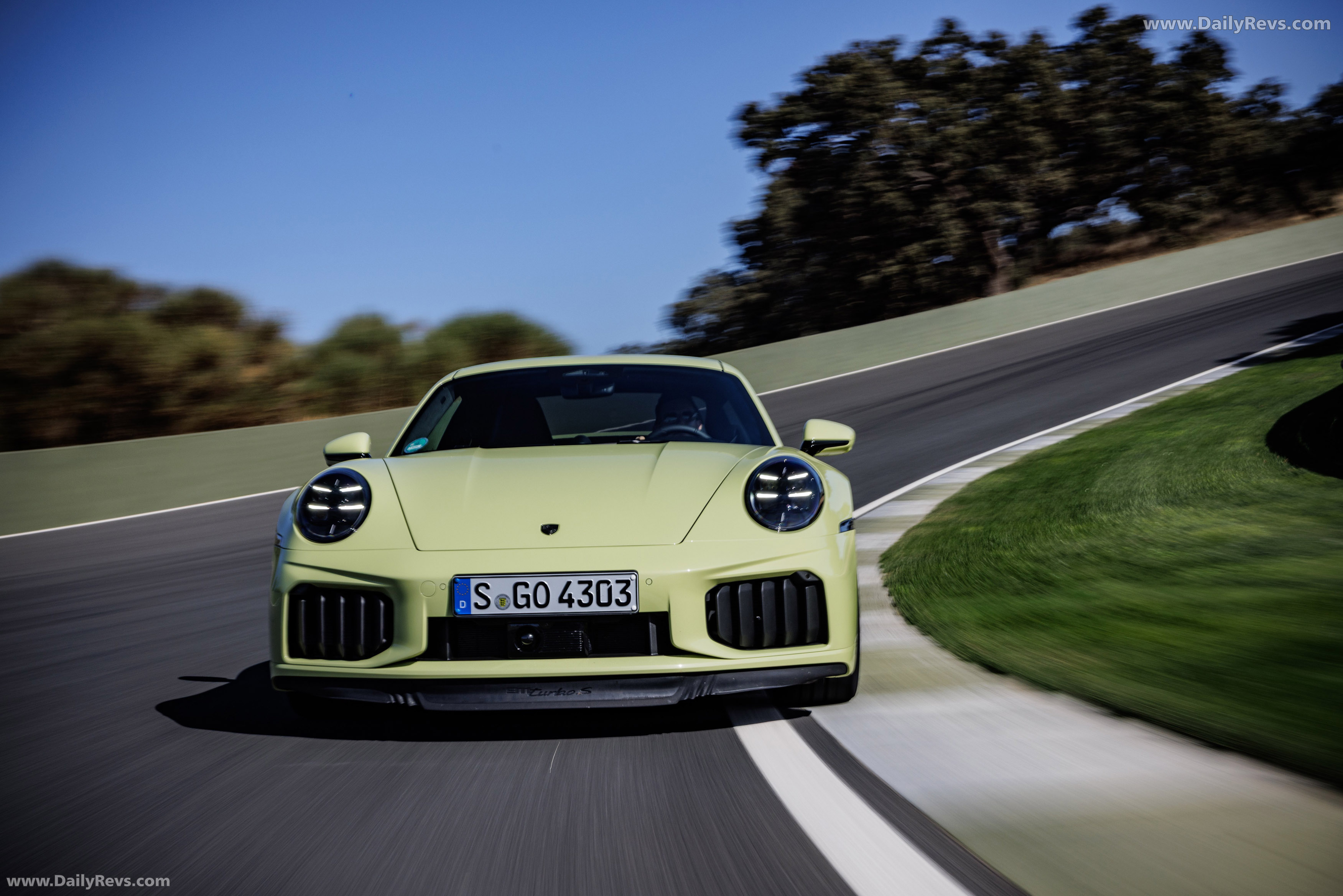 2026 Porsche 911 Turbo S 992 ll Cartagena Yellow Front View