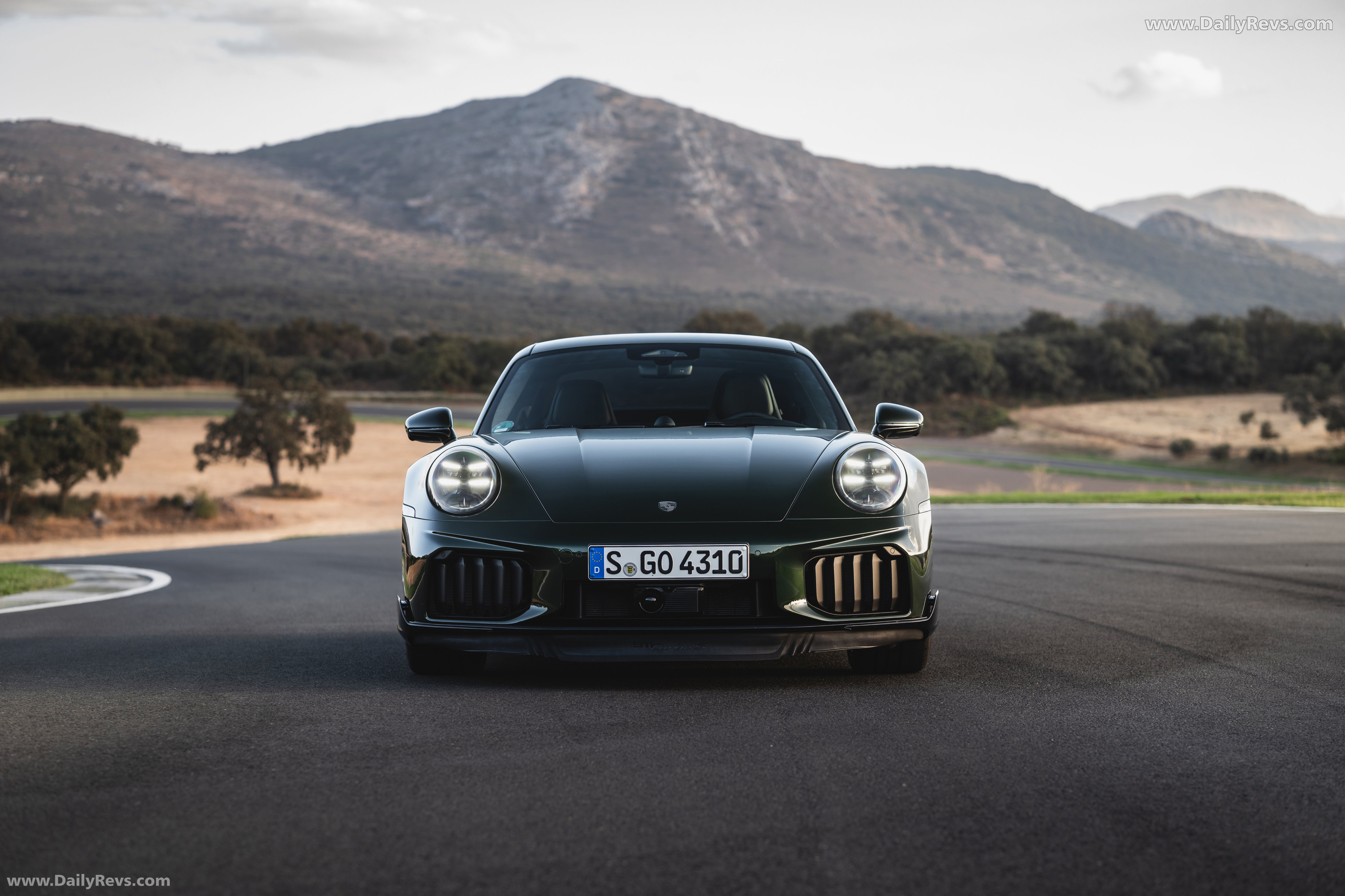 2026 Porsche 911 Turbo S 992 ll Oak Green Front View