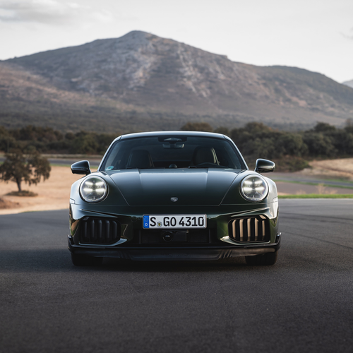 2026 Porsche 911 Turbo S 992 ll Oak Green Front View