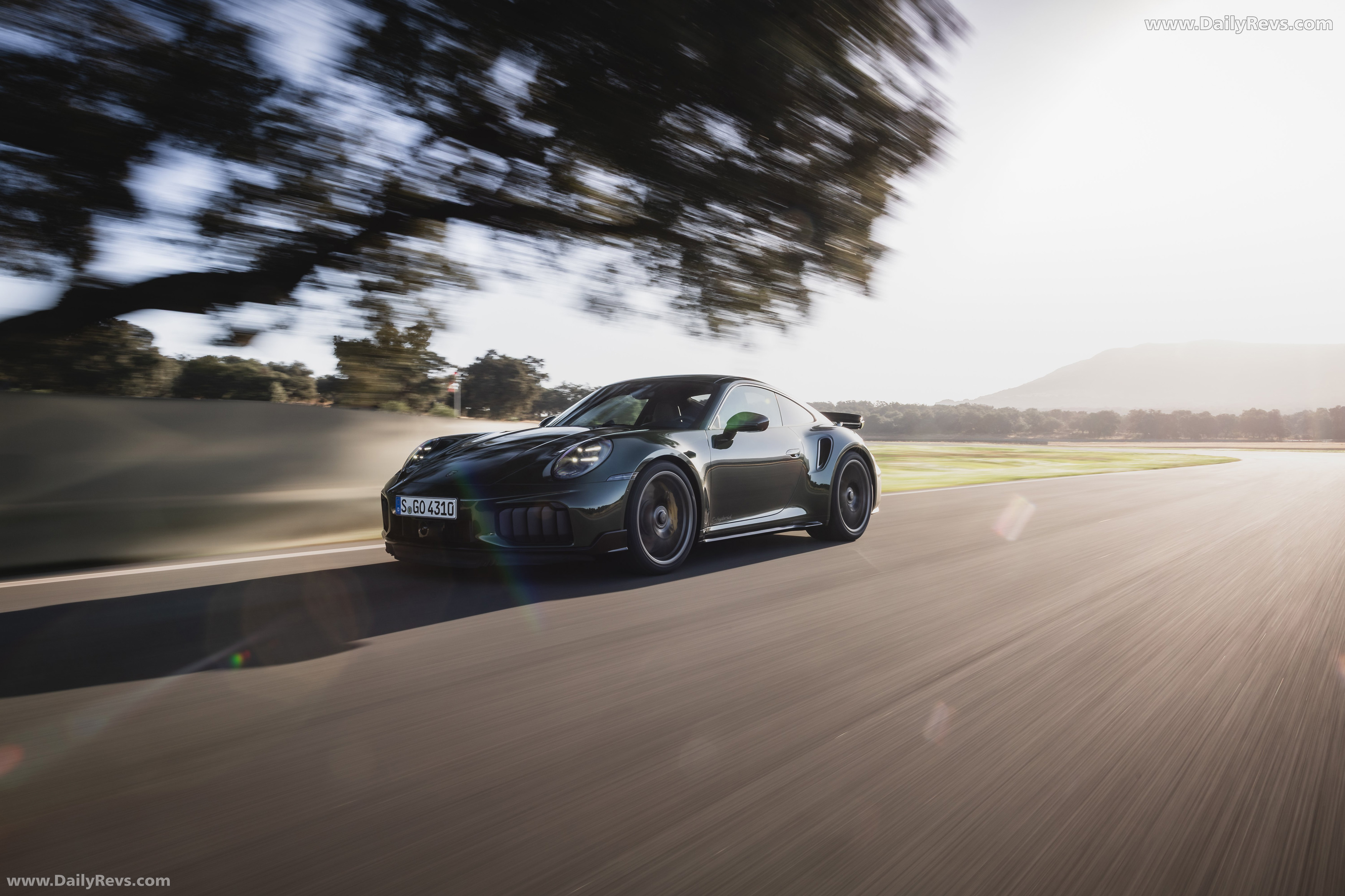 2026 Porsche 911 Turbo S 992 ll Oak Green Front View
