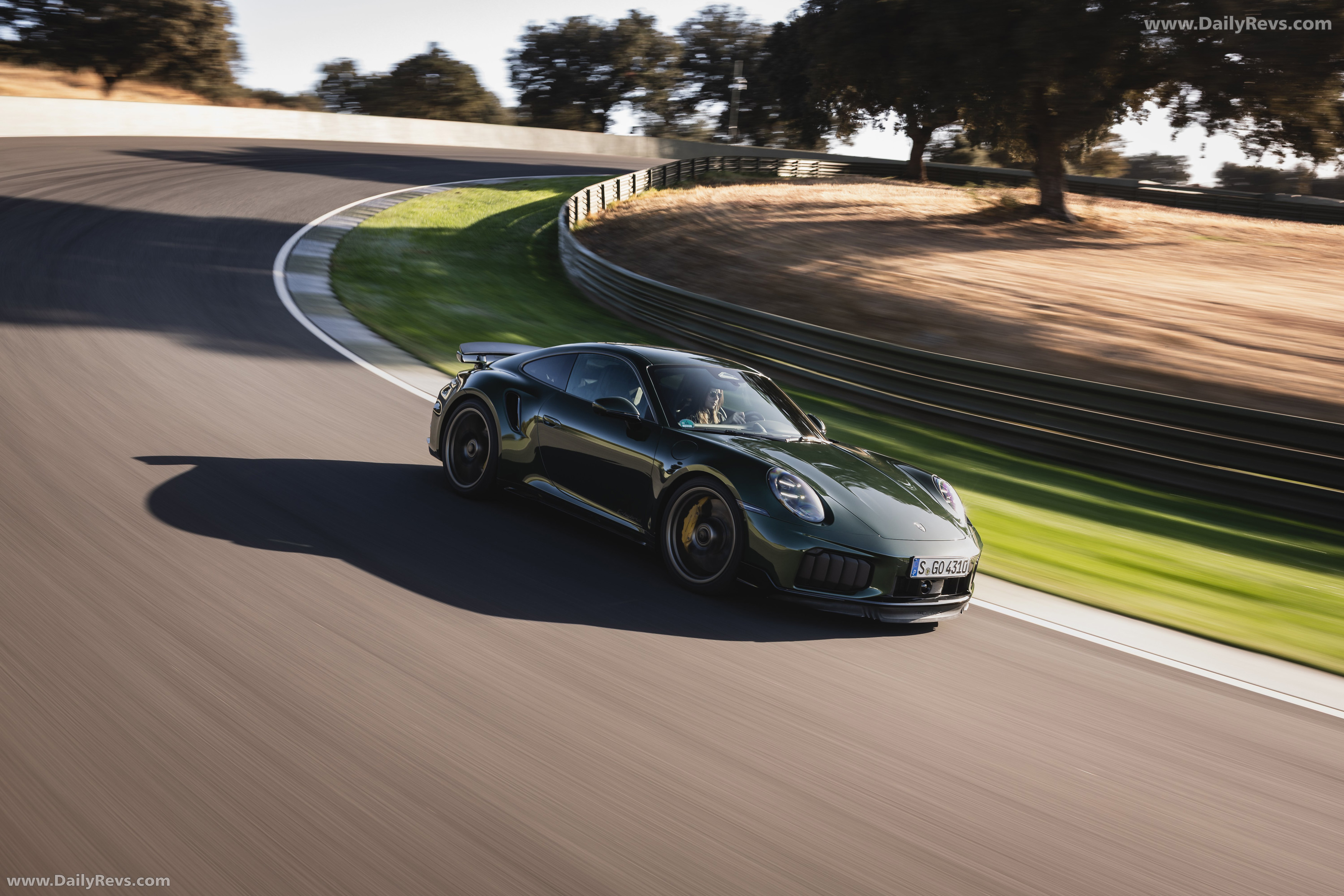 2026 Porsche 911 Turbo S 992 ll Oak Green Front View