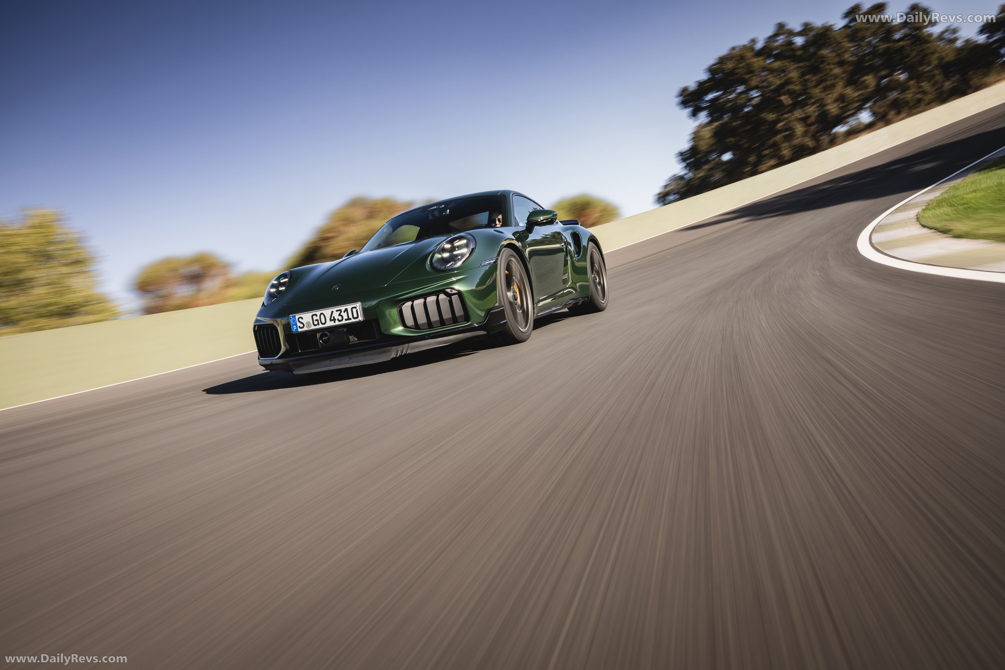 2026 Porsche 911 Turbo S 992 ll Oak Green Front View