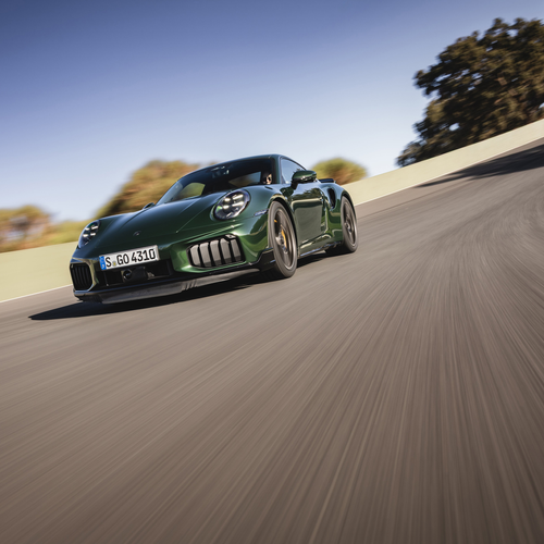 2026 Porsche 911 Turbo S 992 ll Oak Green Front View