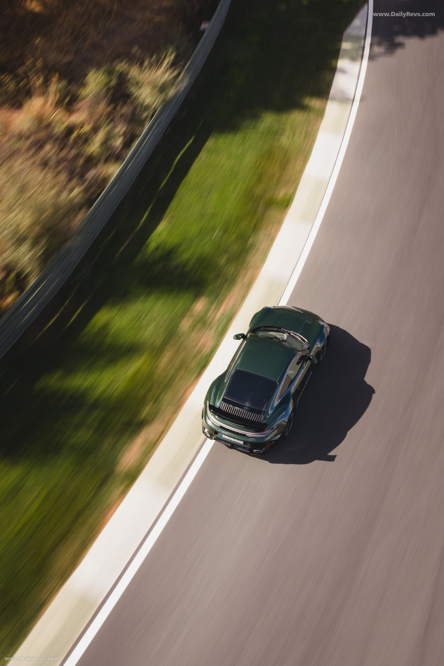 2026 Porsche 911 Turbo S 992 ll Oak Green Top View
