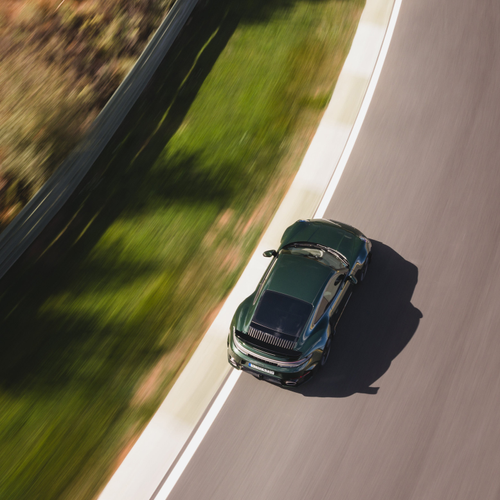 2026 Porsche 911 Turbo S 992 ll Oak Green Top View
