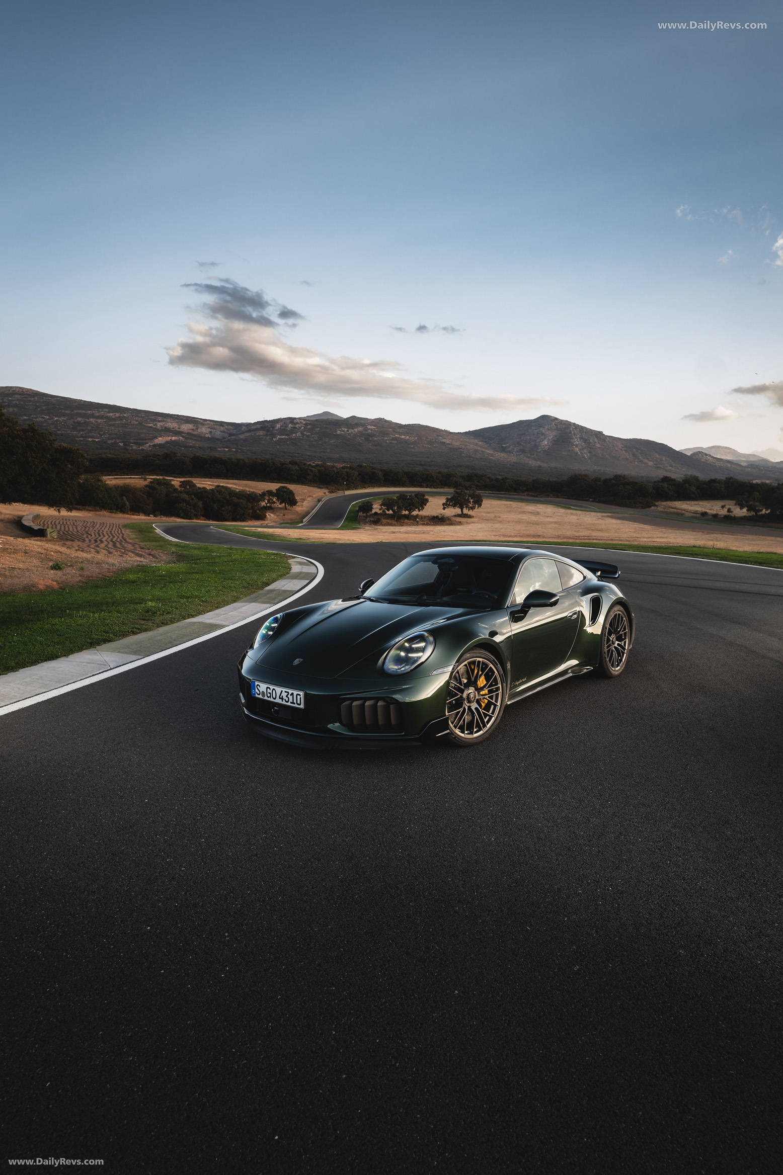 2026 Porsche 911 Turbo S 992 ll Oak Green Front View