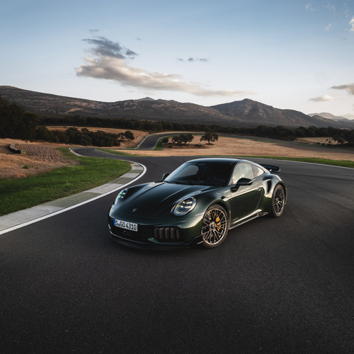2026 Porsche 911 Turbo S 992 ll Oak Green Front View