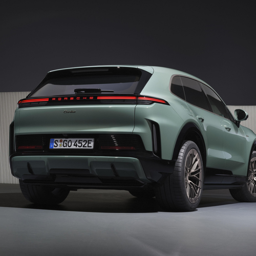 2027 Porsche Cayenne Turbo Electric Rear View
