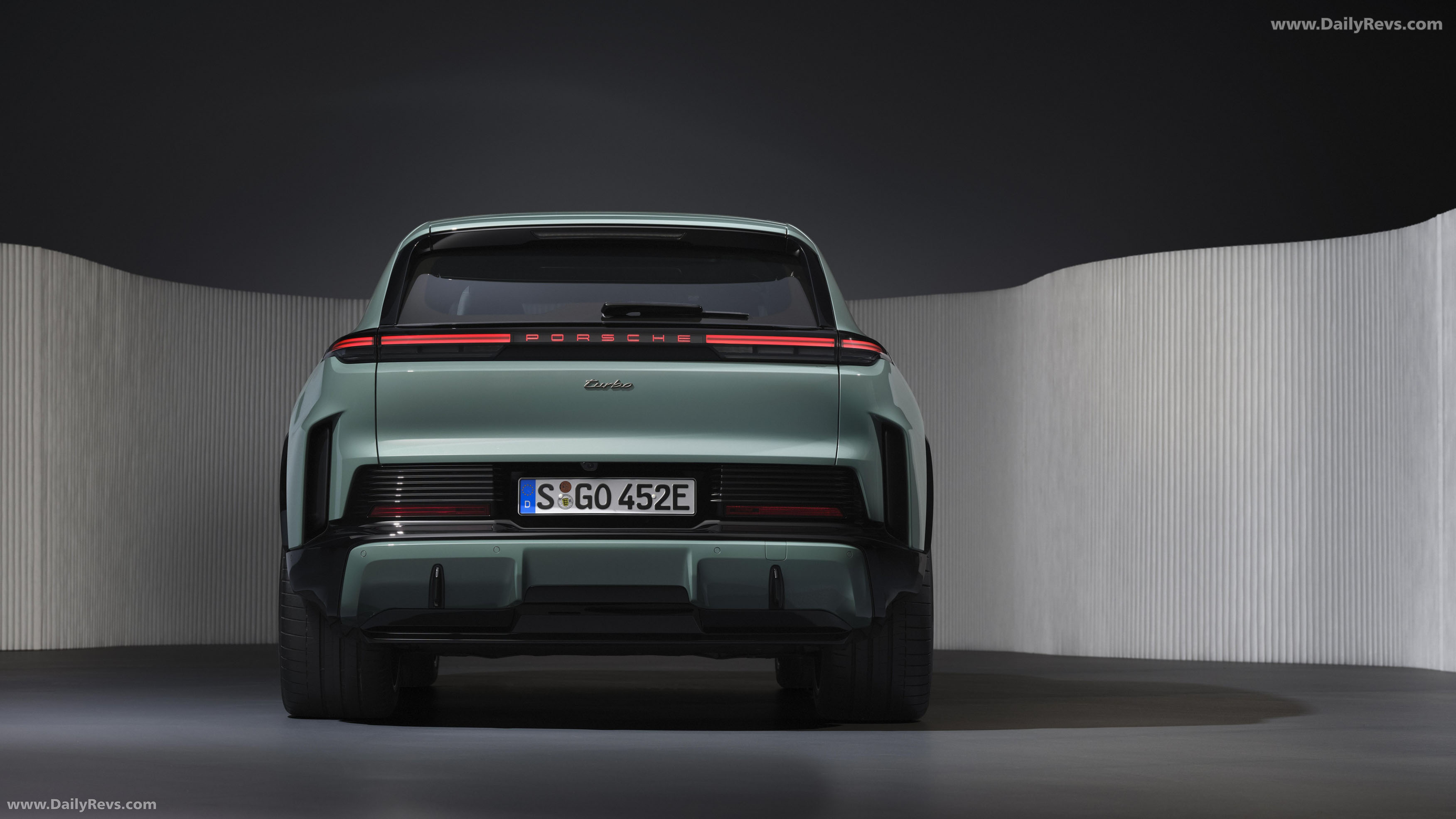 2027 Porsche Cayenne Turbo Electric Rear View