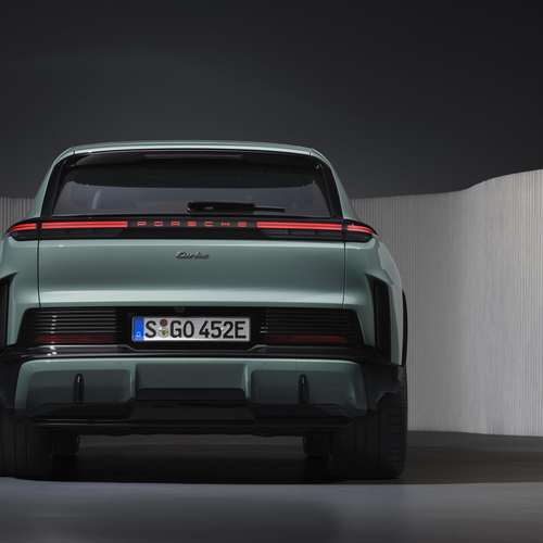 2027 Porsche Cayenne Turbo Electric Rear View