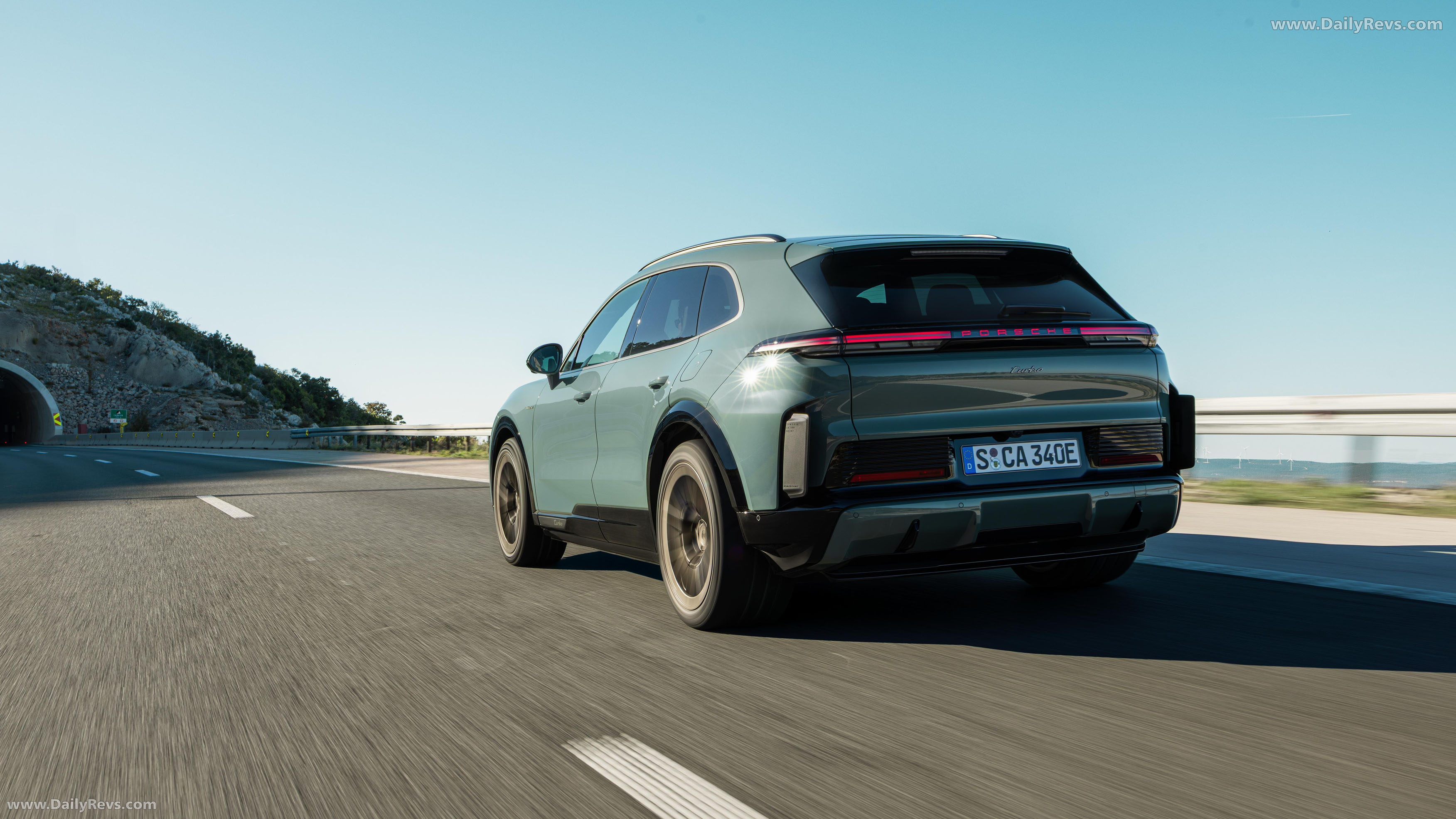 2027 Porsche Cayenne Turbo Electric Rear View