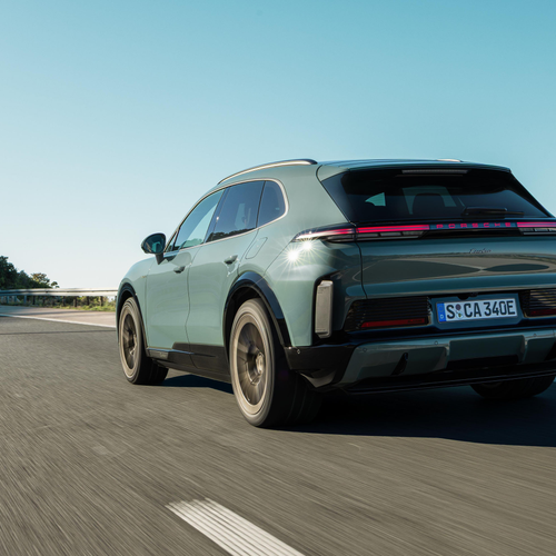 2027 Porsche Cayenne Turbo Electric Rear View