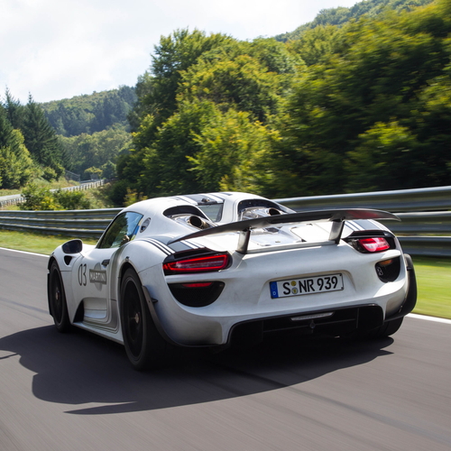 2012 Porsche 918 Spyder Prototype Rear View