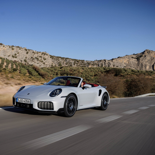 2026 Porsche 911 Turbo S Cabriolet 992 ll Ice Grey Front View