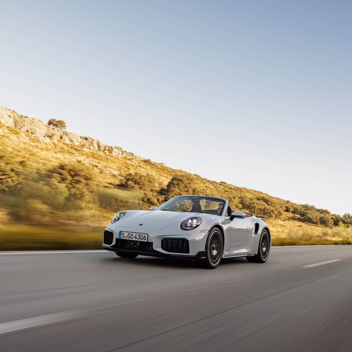 2026 Porsche 911 Turbo S Cabriolet 992 ll Ice Grey Front View
