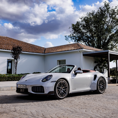 2026 Porsche 911 Turbo S Cabriolet 992 ll Ice Grey Front View
