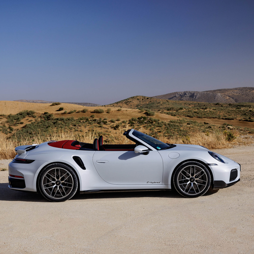 2026 Porsche 911 Turbo S Cabriolet 992 ll Ice Grey Side View