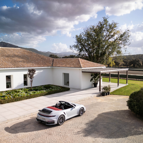 2026 Porsche 911 Turbo S Cabriolet 992 ll Ice Grey Top View