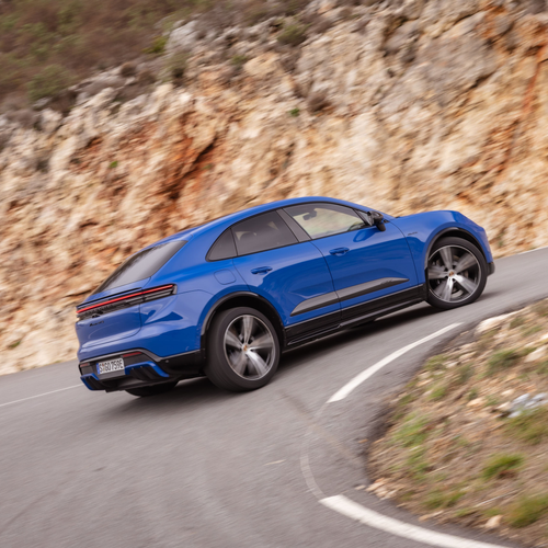 2026 Porsche Macan GTS H2 Gentian Blue Rear View